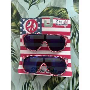 New Moon Cake 2 Pairs Unisex Patriotic American flag🇺🇸sunglasses 🕶4th Of July